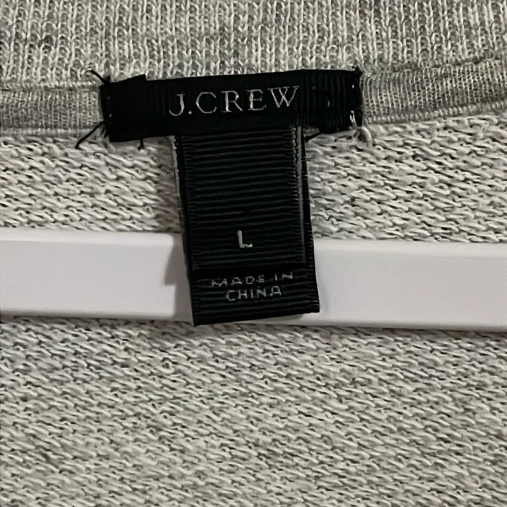 J. Crew Cotton Silk Eyelet Soft Sweater Size L Preppy Casual Lightweight Neutral